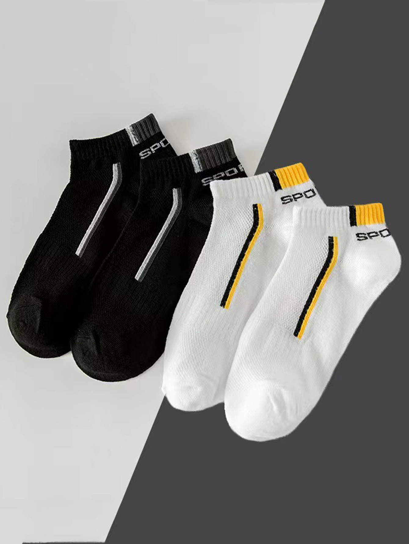 5켤레 남성용 미끄럼 방지 발목 양말 블록 프린트 통기 - Ankle Sock Low Cut 리뷰 및 가격