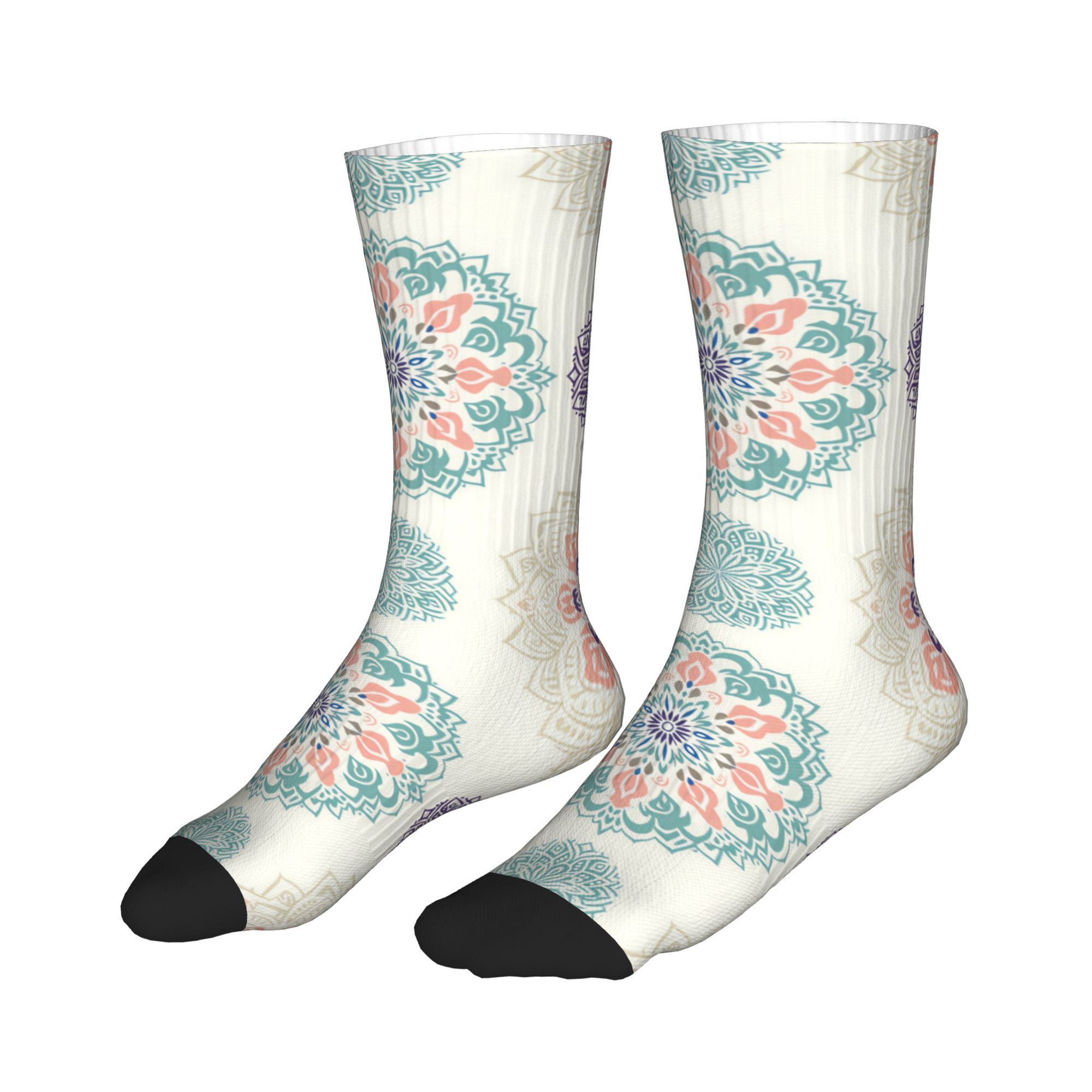 재미있는 남성용 파스텔 보헤미안 만다라 패턴 드레스 양 - Dress Sock Men 리뷰 및 가격