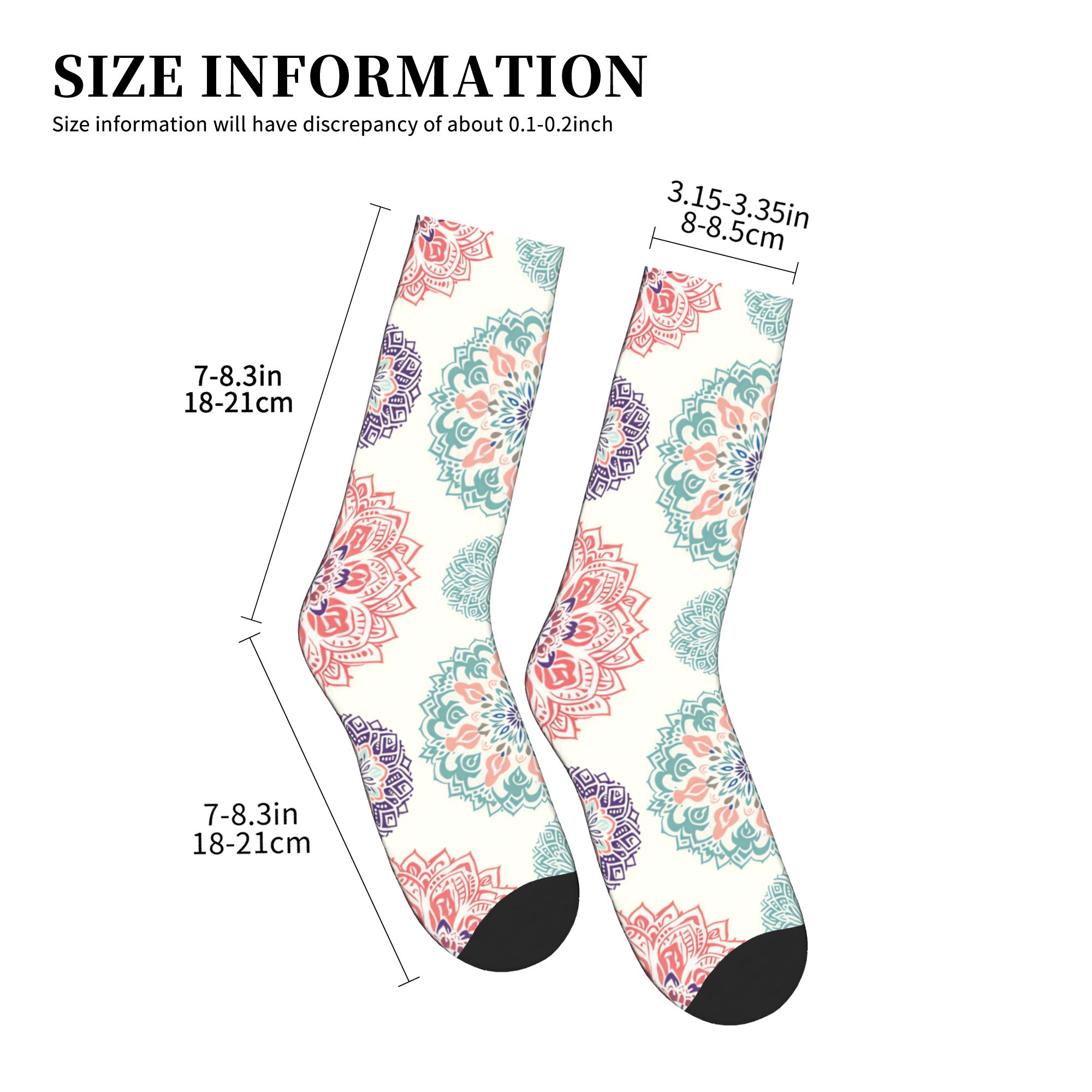 재미있는 남성용 파스텔 보헤미안 만다라 패턴 드레스 양 - Dress Sock Men 리뷰 및 가격