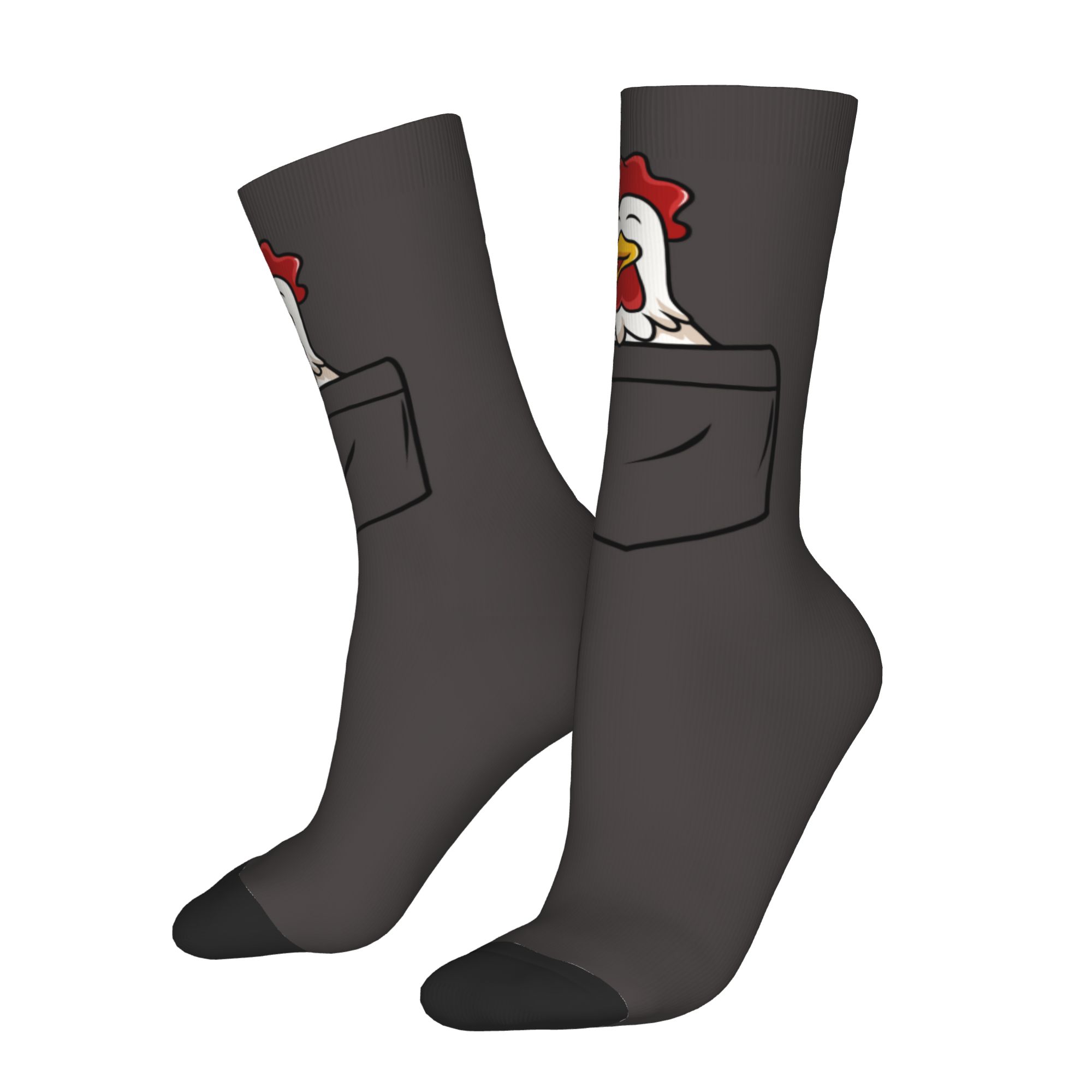 맞춤형 포켓 동물 수탉 남녀 공용 크루 양말 유니섹스  - Dress Sock Men 리뷰 및 가격